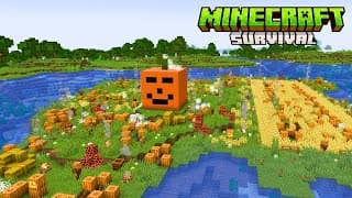 Thumbnail for 🎃 PUMPKIN ISLAND 🎃 - Minecraft Relaxing Short Video (No Commentary) 1.21