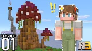 Thumbnail for Episode 1: A New Minecraft SMP Adventure Begins! Cozy Mushroom Starter House!
