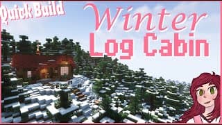 Thumbnail for Minecraft Quick Build: The Winter Log Cabin