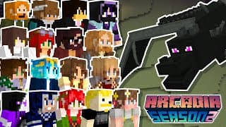 Thumbnail for Minecraft SMP Defeats The Ender Dragon!! Arcadia S2 | Episode 3
