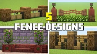 Thumbnail for 5 Easy Fence Designs for Minecraft!