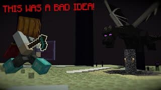 Thumbnail for I Fought The Ender Dragon With The WEAKEST Weapons In Minecraft